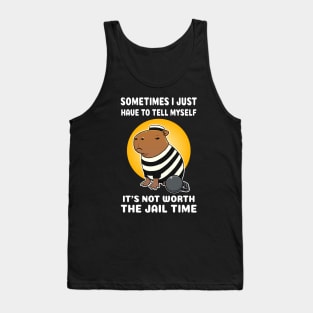 Sometimes I just have to tell myself it's not worth the jail time Capybara Jail Tank Top